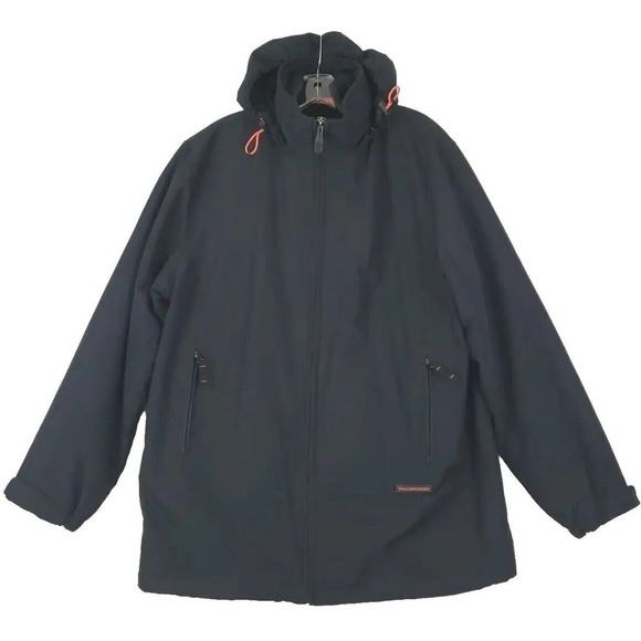 Weatherproof Garment Company ~Men"s Size M~ Black Heavy Coat Zip-Up Front Hoodie - Picture 1 of 15
